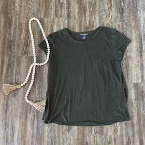 Olive Velvet Shirt